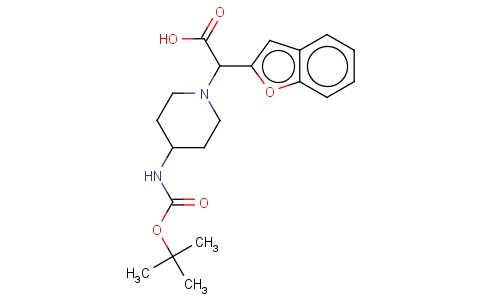 BENZOFURAN-2-YL-(4-BOC-AMINO-PIPERIDIN-1-YL)-ACETIC ACID